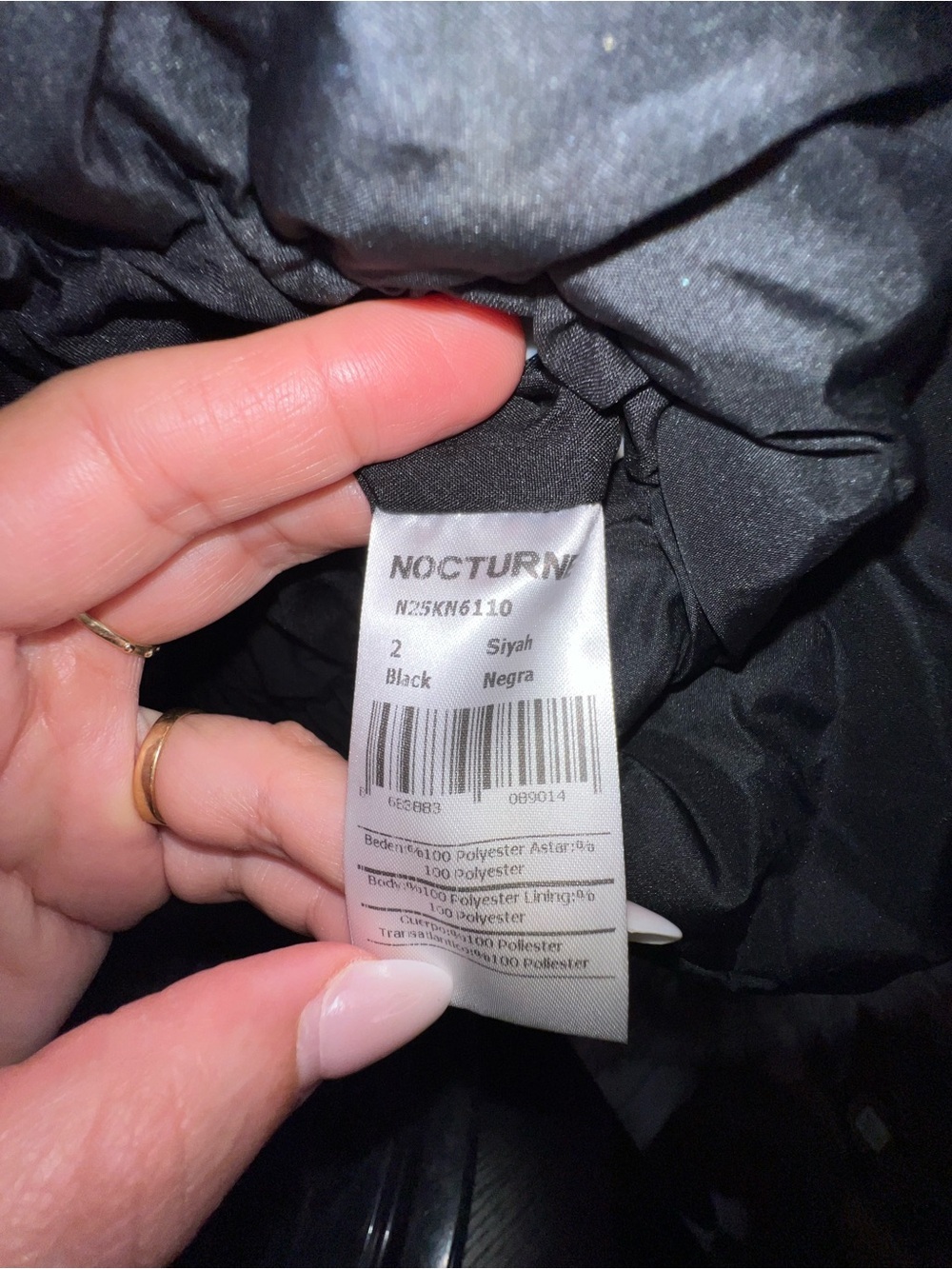 nocturne black puff siyah top - Picture 9 of 16